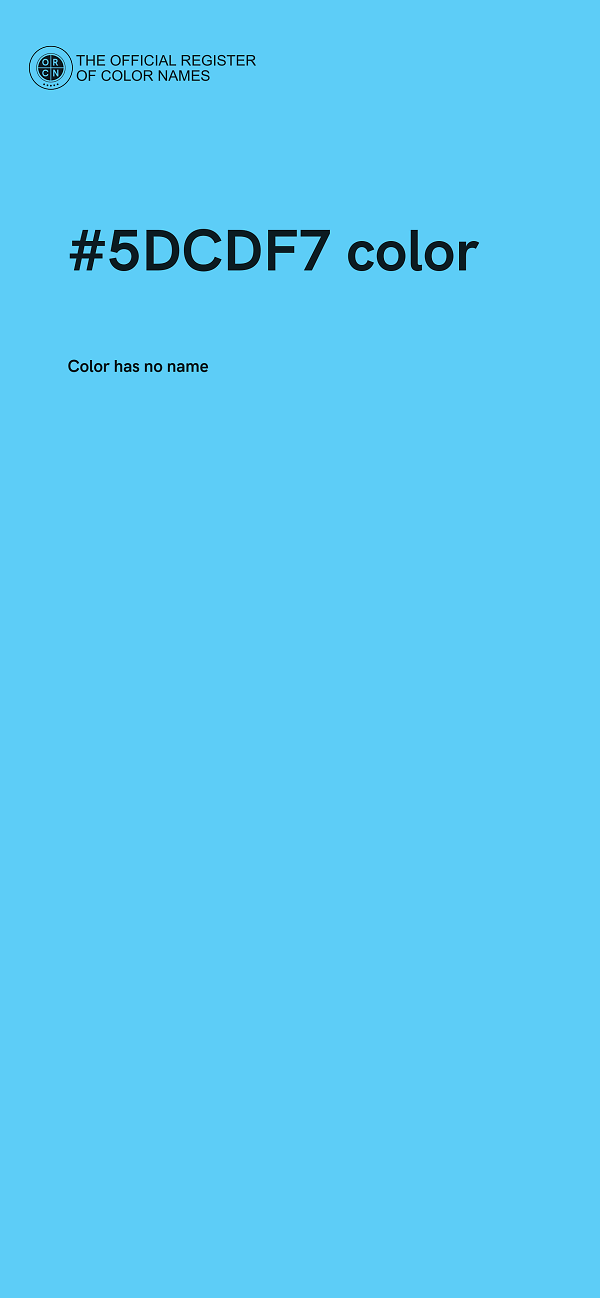 #5DCDF7 color image