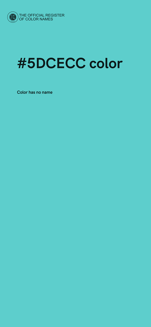 #5DCECC color image