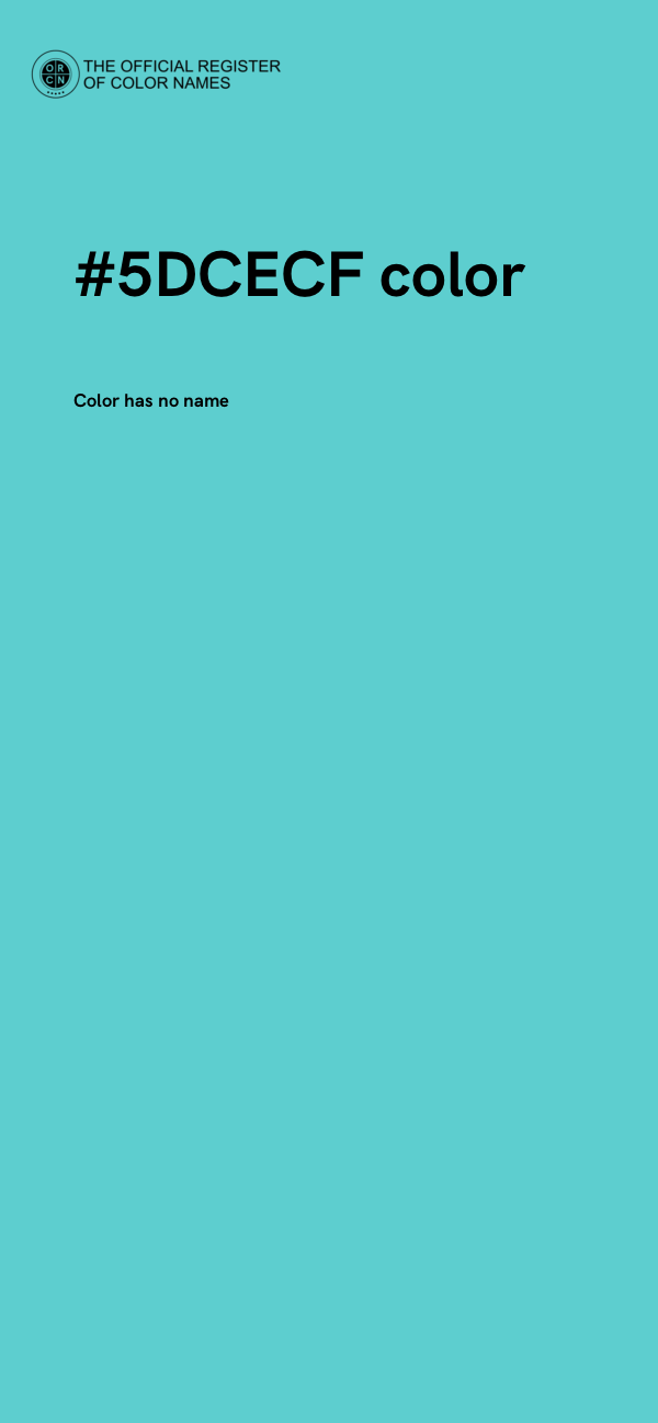 #5DCECF color image