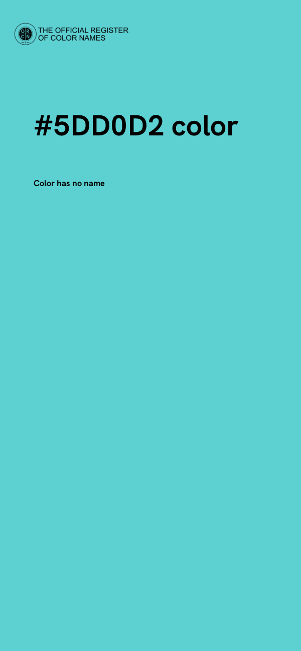 #5DD0D2 color image