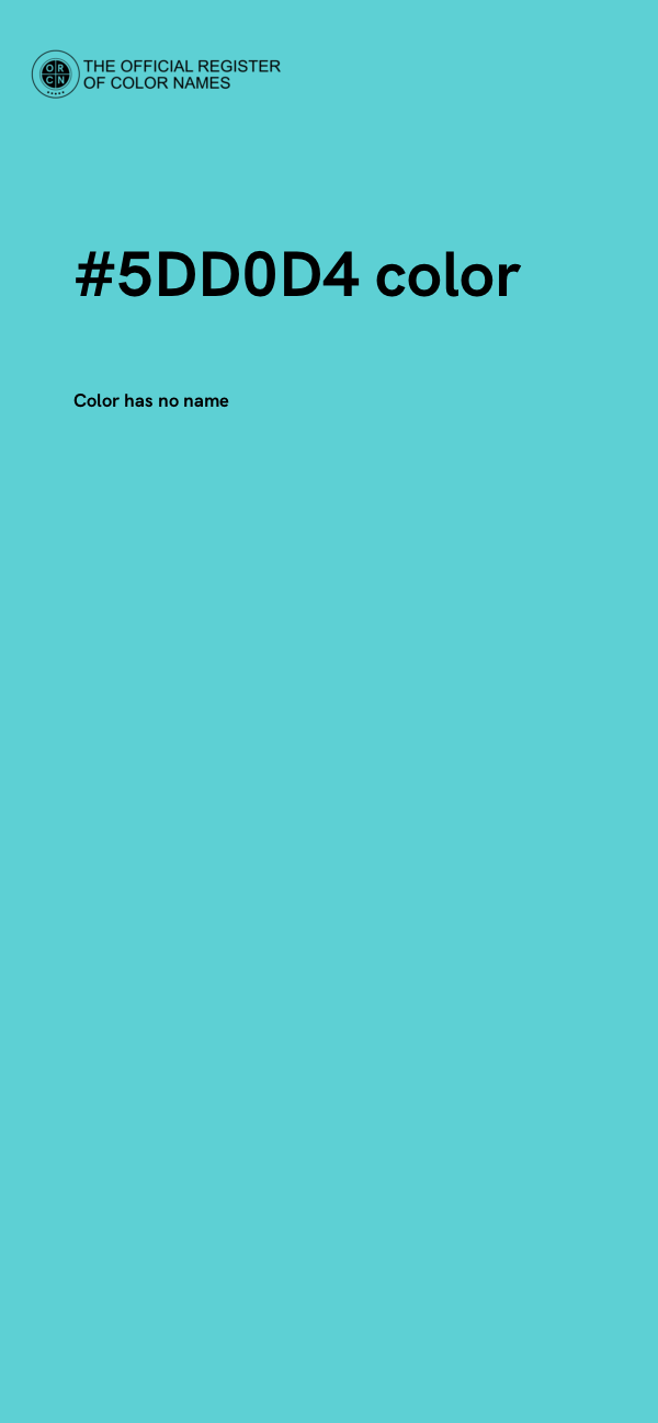 #5DD0D4 color image