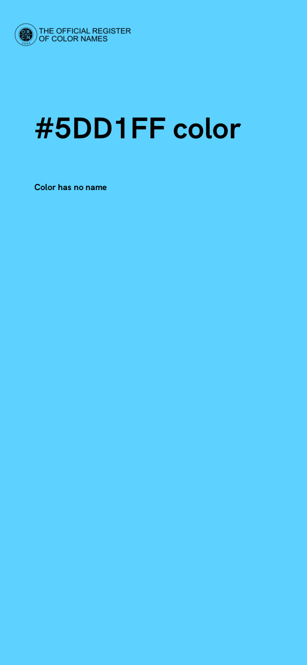 #5DD1FF color image