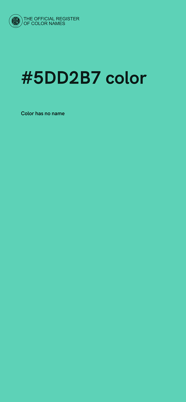 #5DD2B7 color image