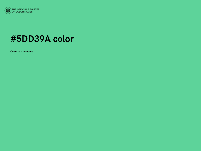 #5DD39A color image