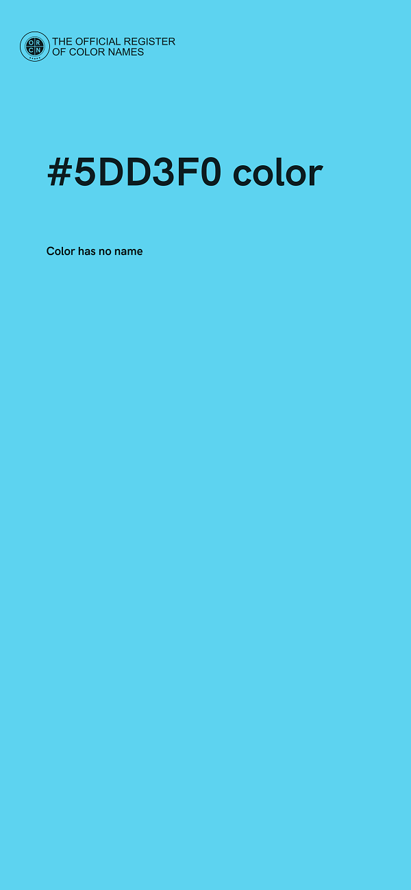#5DD3F0 color image