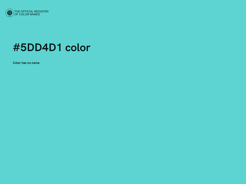 #5DD4D1 color image