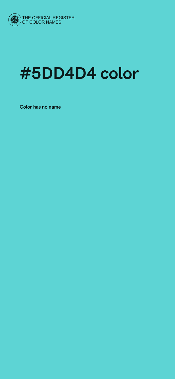 #5DD4D4 color image