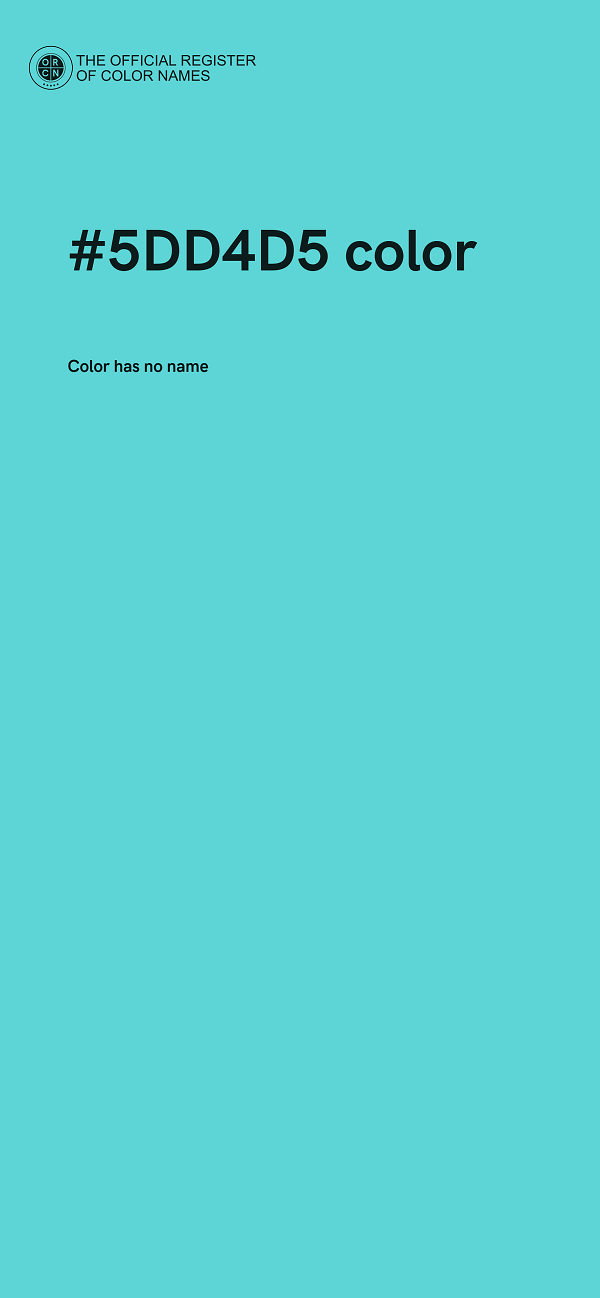 #5DD4D5 color image