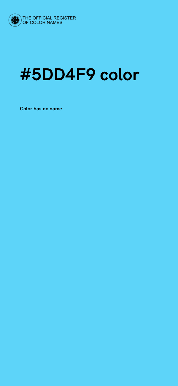 #5DD4F9 color image