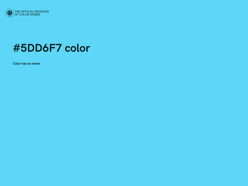 #5DD6F7 color image