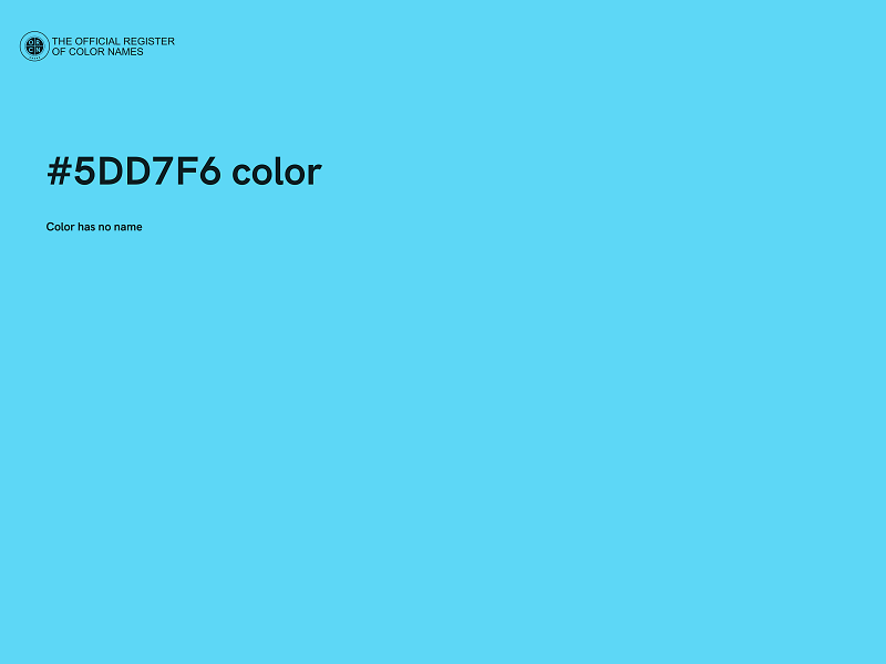 #5DD7F6 color image