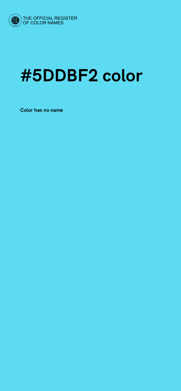 #5DDBF2 color image