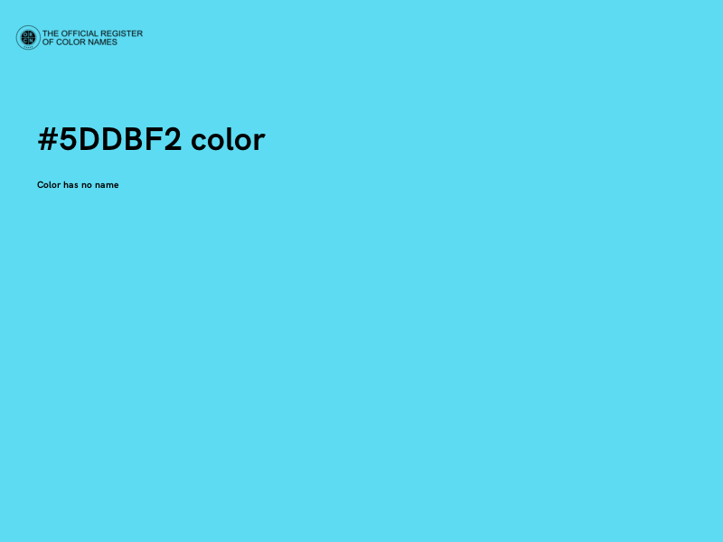 #5DDBF2 color image