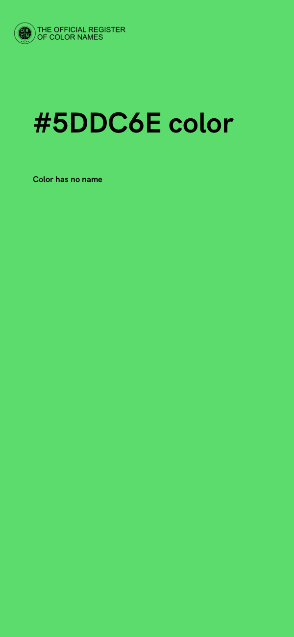 #5DDC6E color image