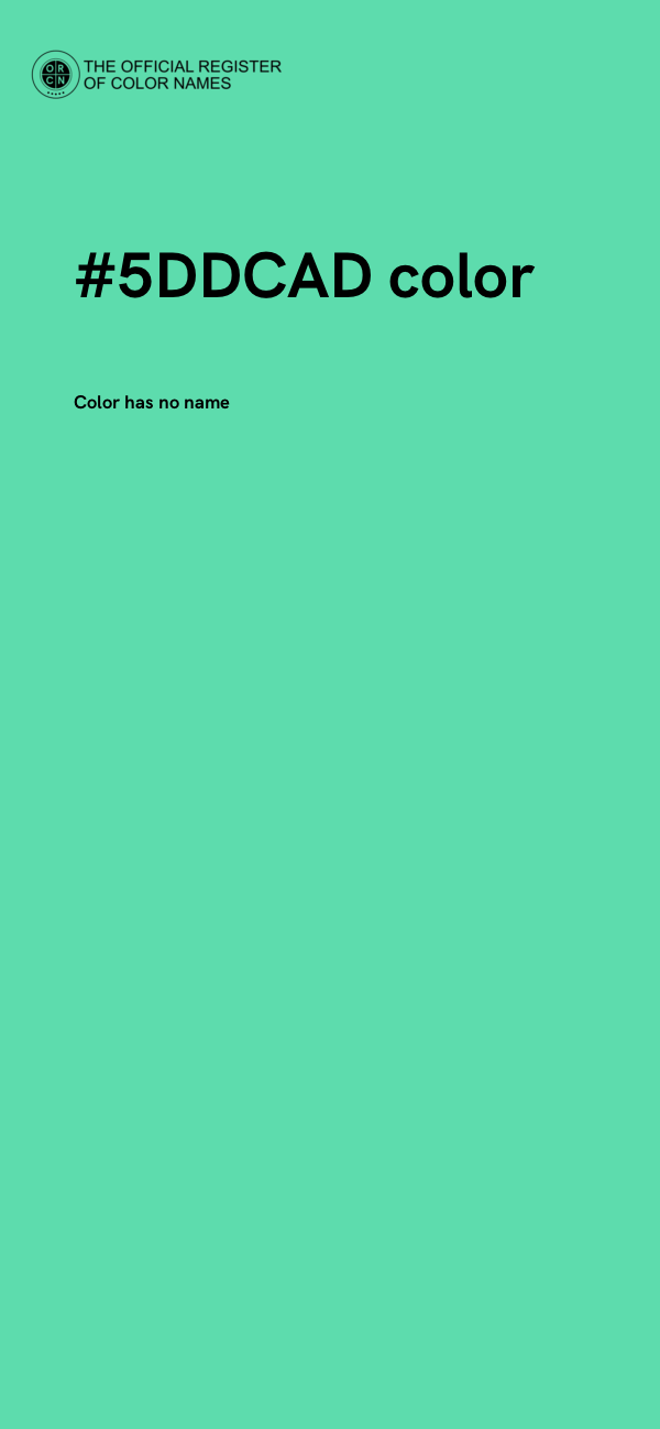 #5DDCAD color image
