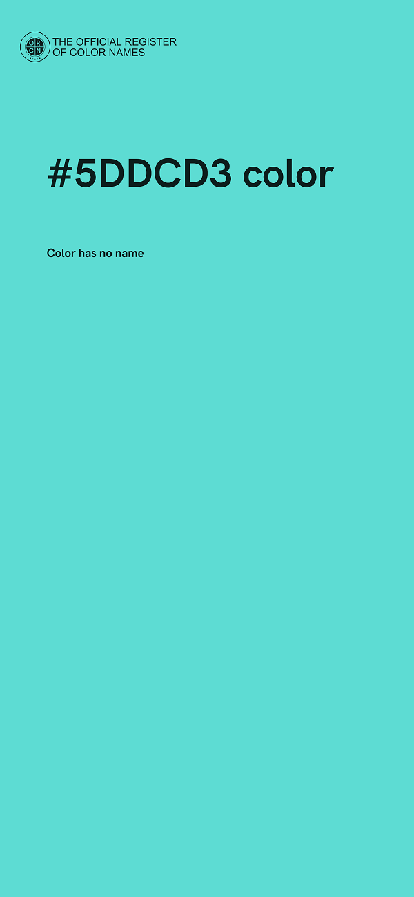 #5DDCD3 color image
