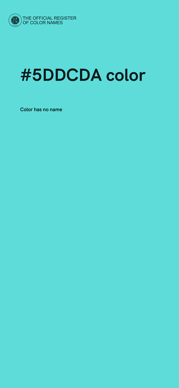 #5DDCDA color image