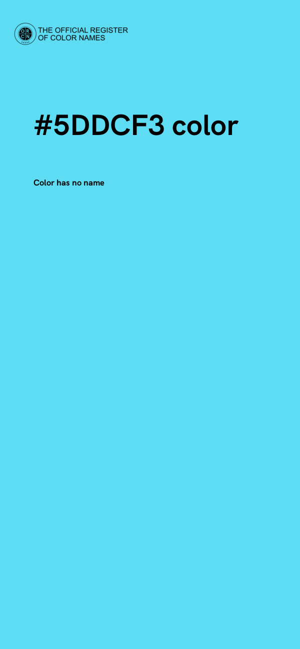 #5DDCF3 color image