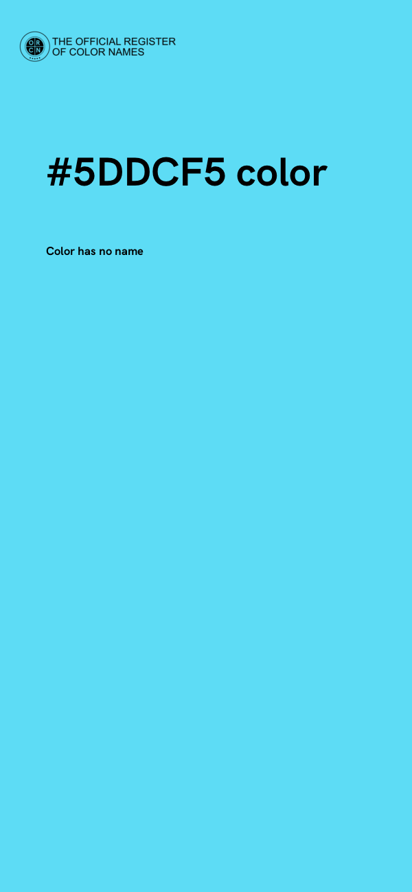 #5DDCF5 color image