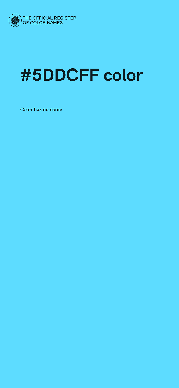 #5DDCFF color image