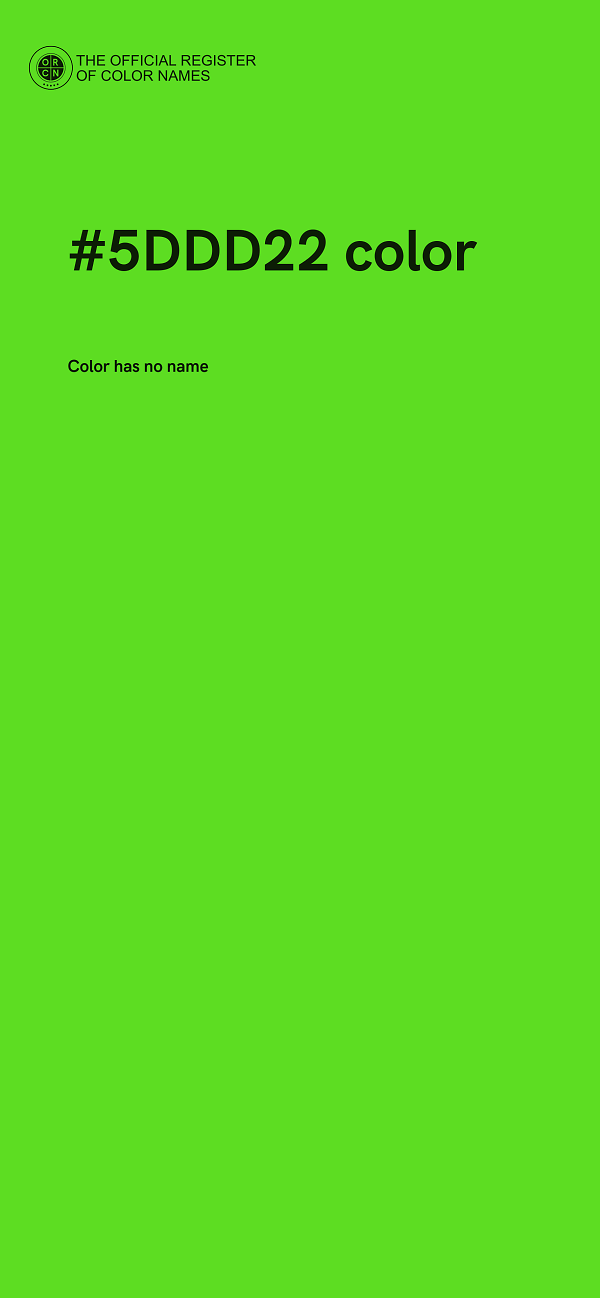 #5DDD22 color image