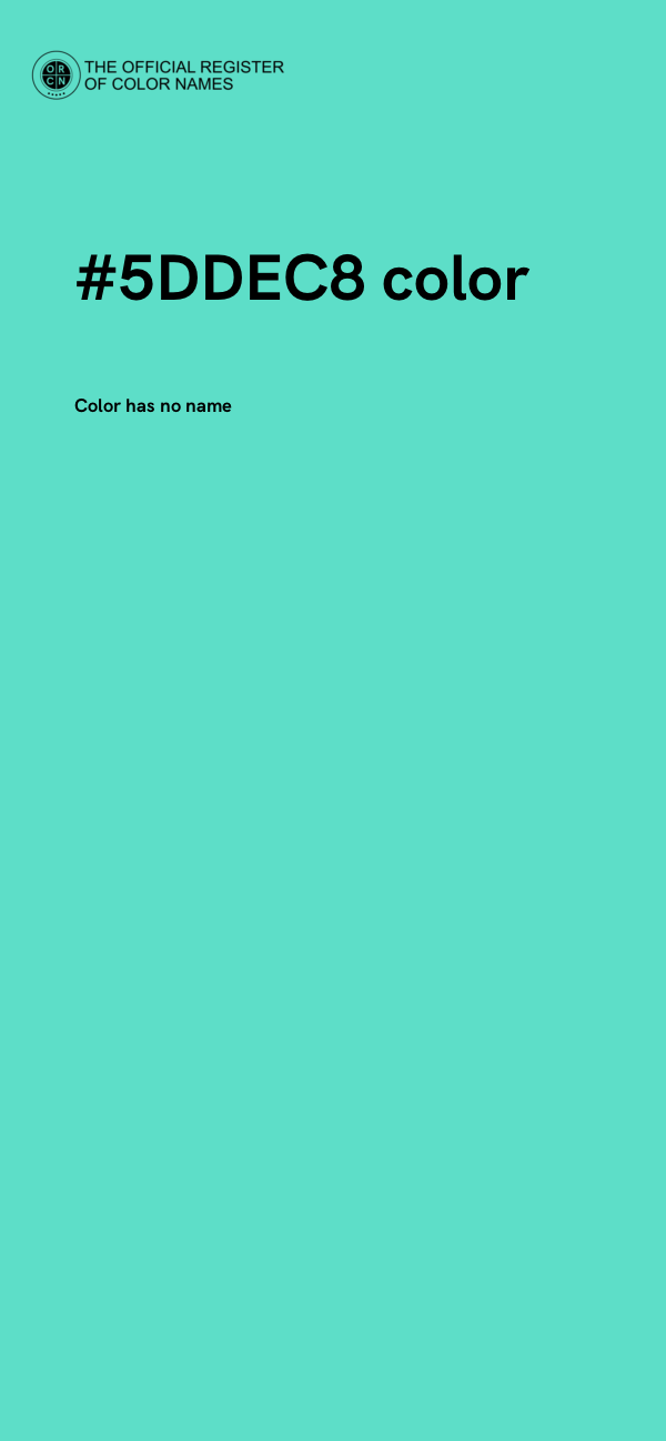 #5DDEC8 color image