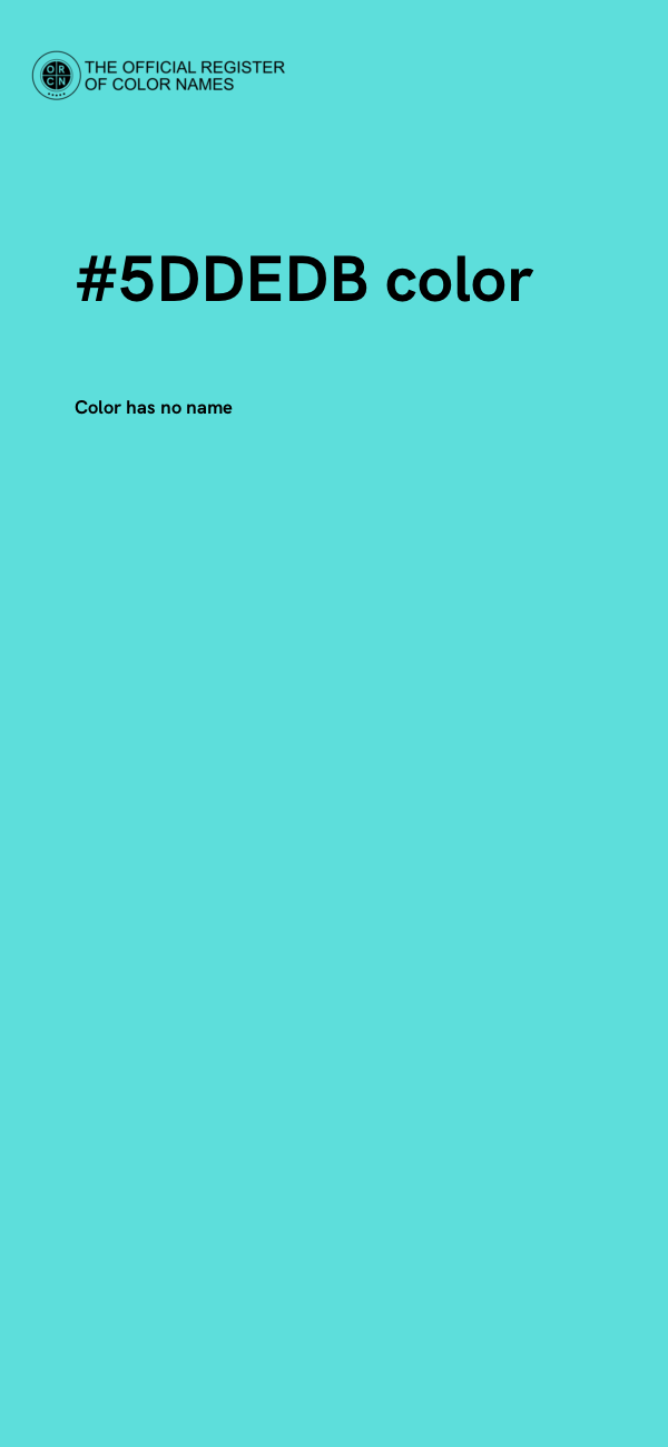 #5DDEDB color image