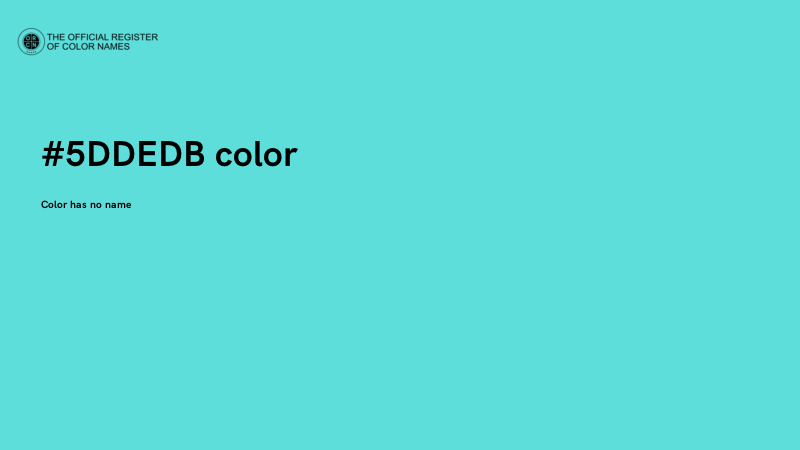 #5DDEDB color image