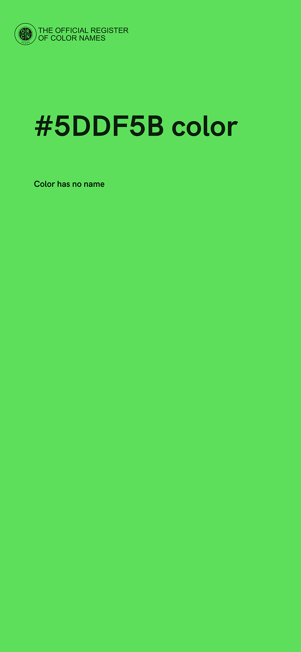 #5DDF5B color image