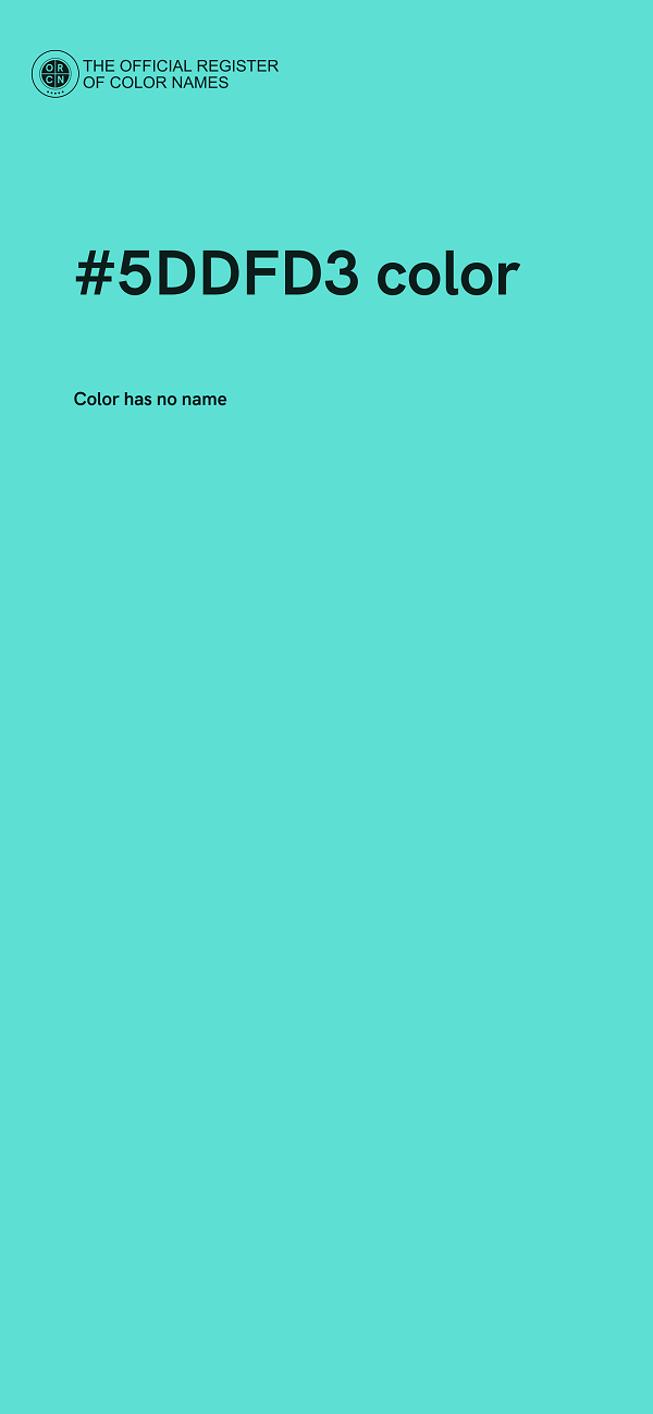 #5DDFD3 color image