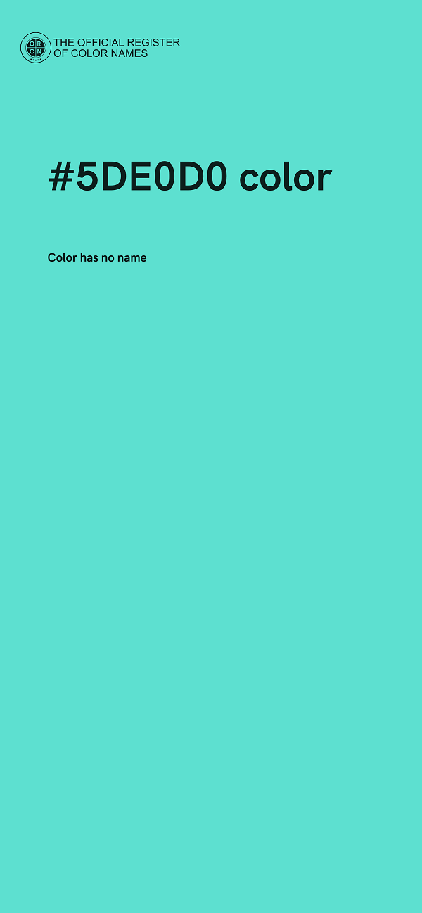 #5DE0D0 color image