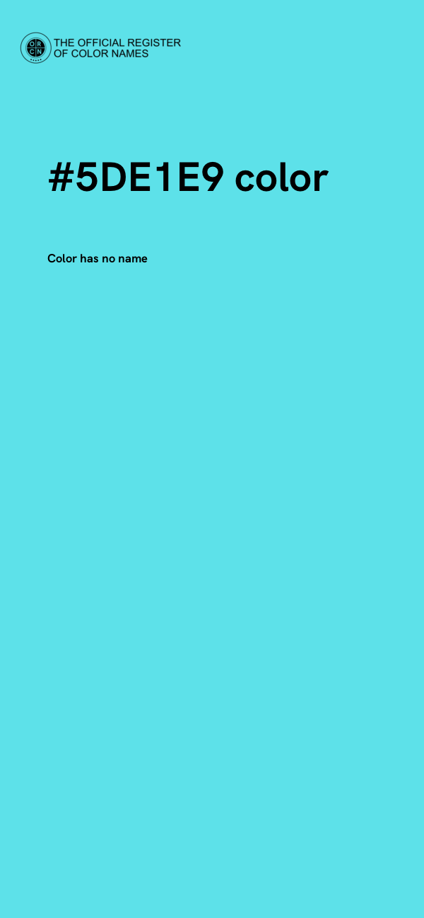 #5DE1E9 color image