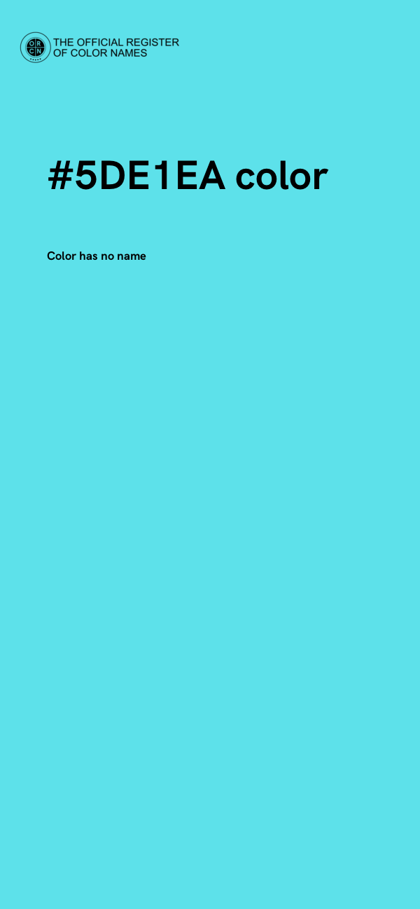 #5DE1EA color image
