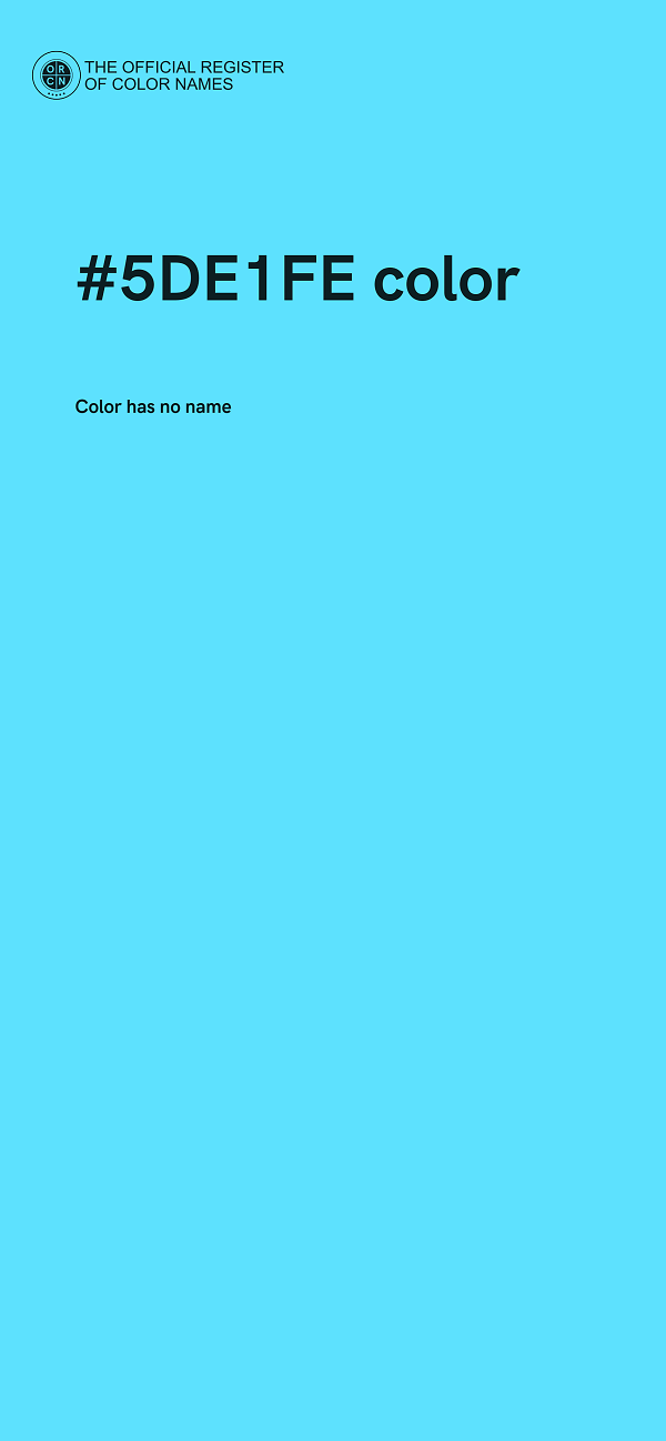 #5DE1FE color image