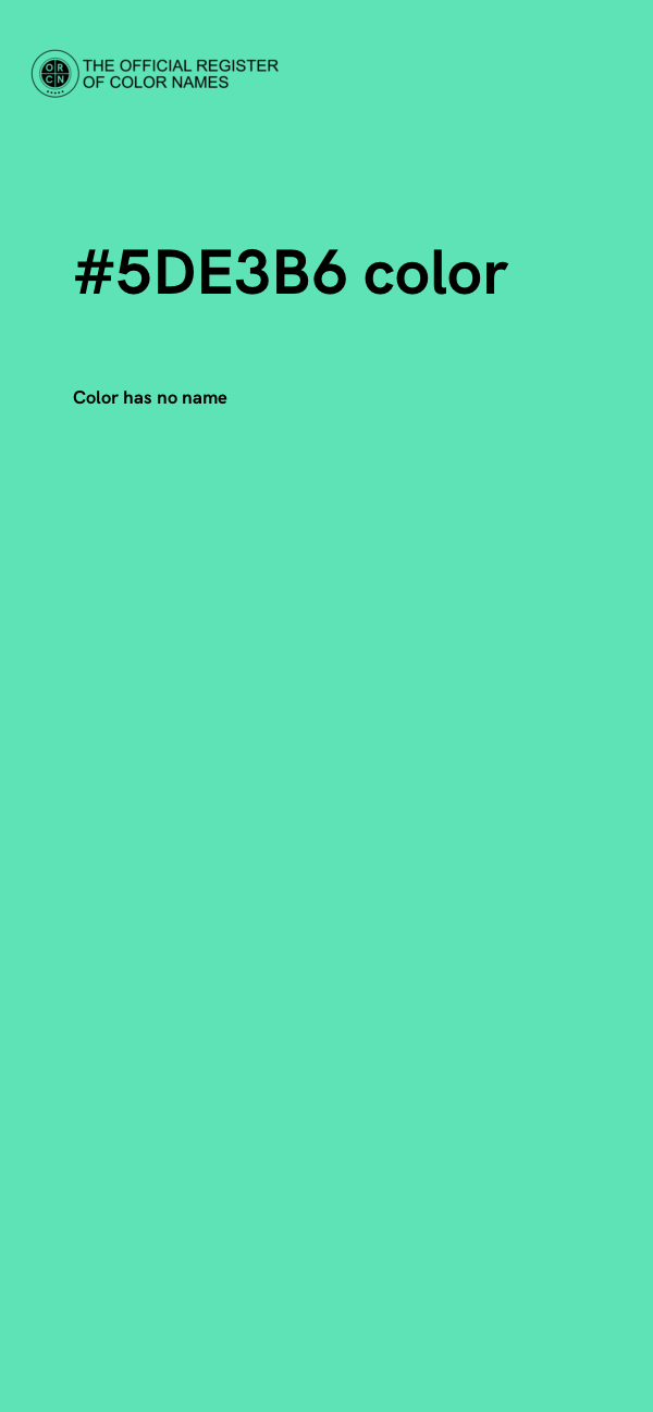 #5DE3B6 color image