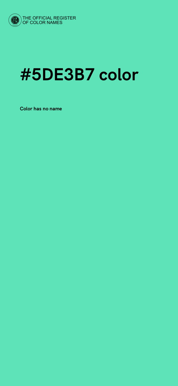 #5DE3B7 color image