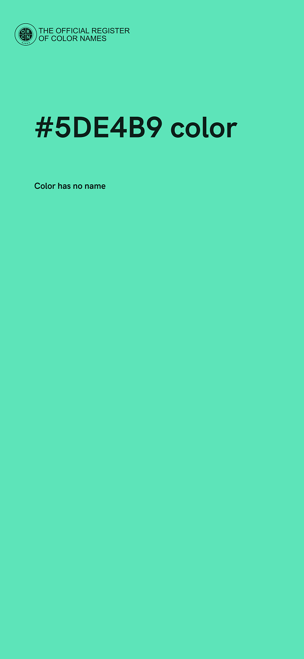 #5DE4B9 color image