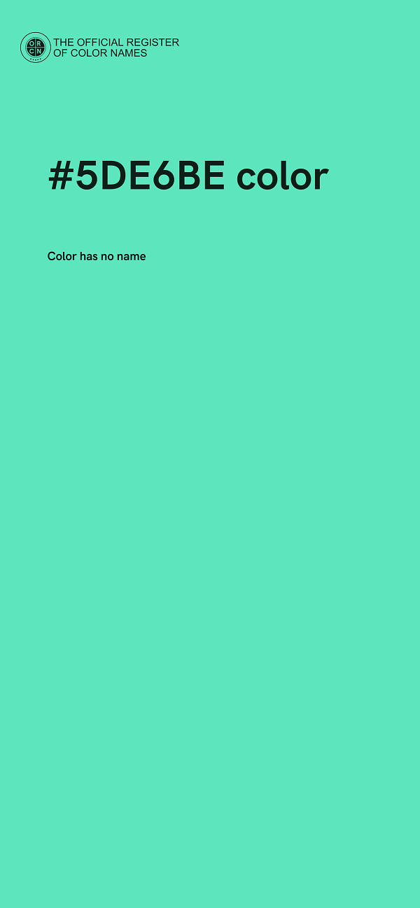 #5DE6BE color image