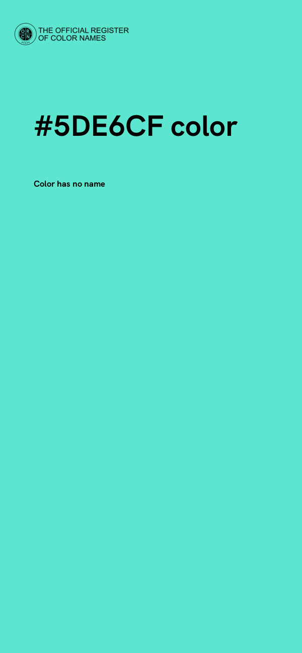 #5DE6CF color image
