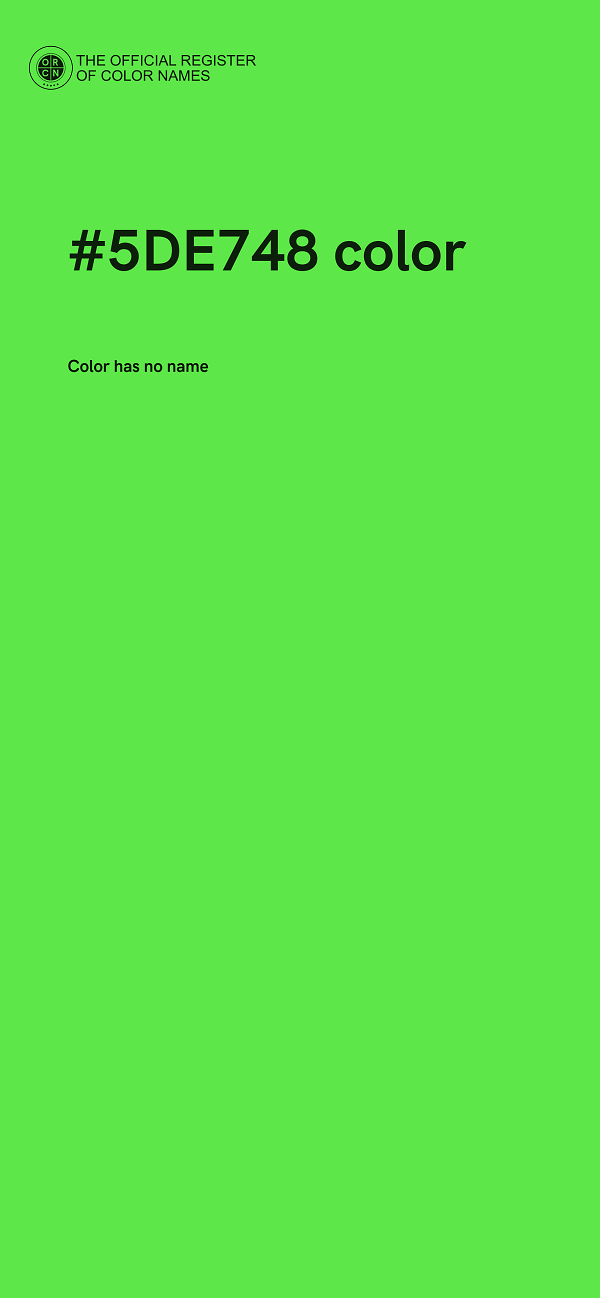 #5DE748 color image