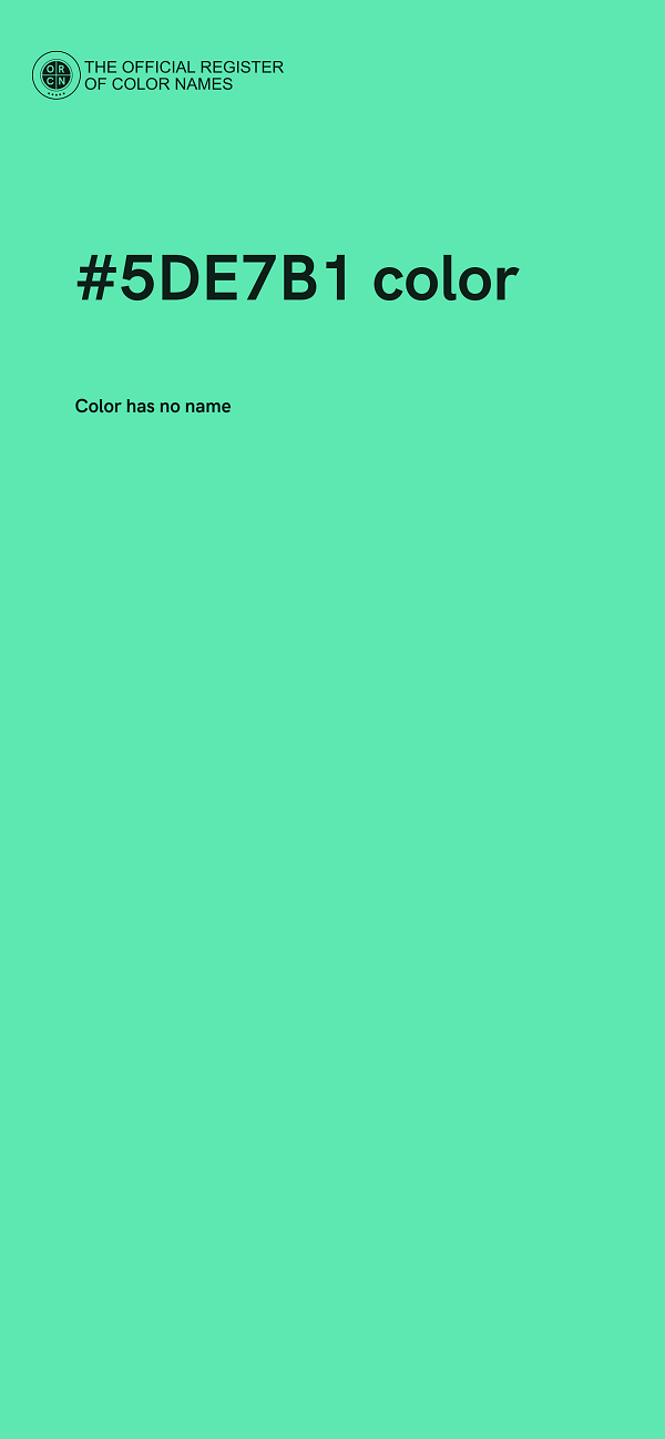 #5DE7B1 color image