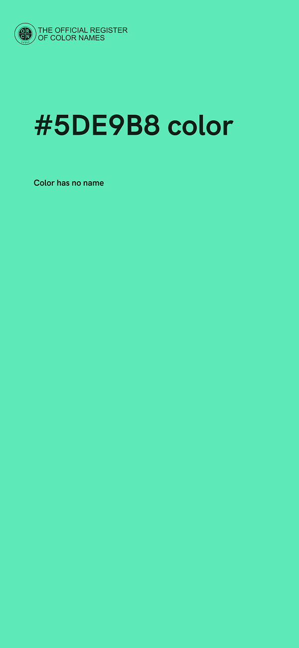 #5DE9B8 color image