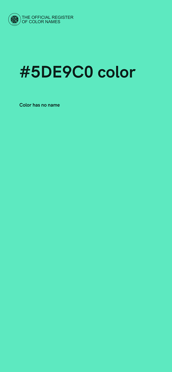#5DE9C0 color image