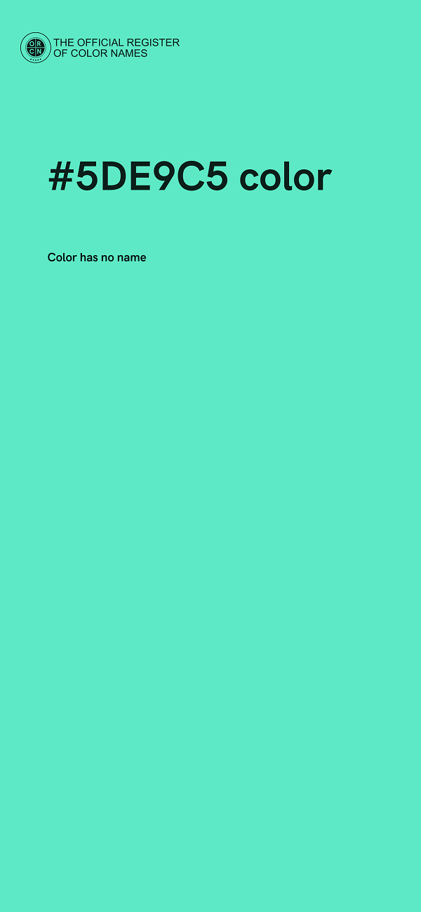#5DE9C5 color image