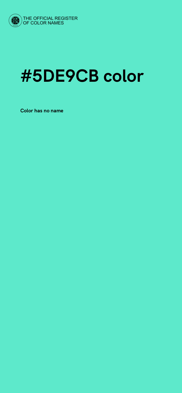 #5DE9CB color image