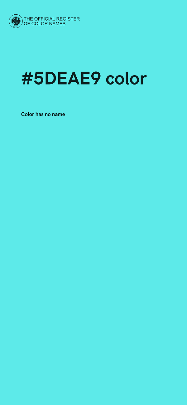 #5DEAE9 color image