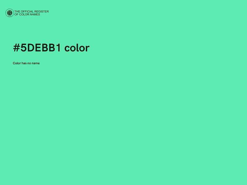 #5DEBB1 color image