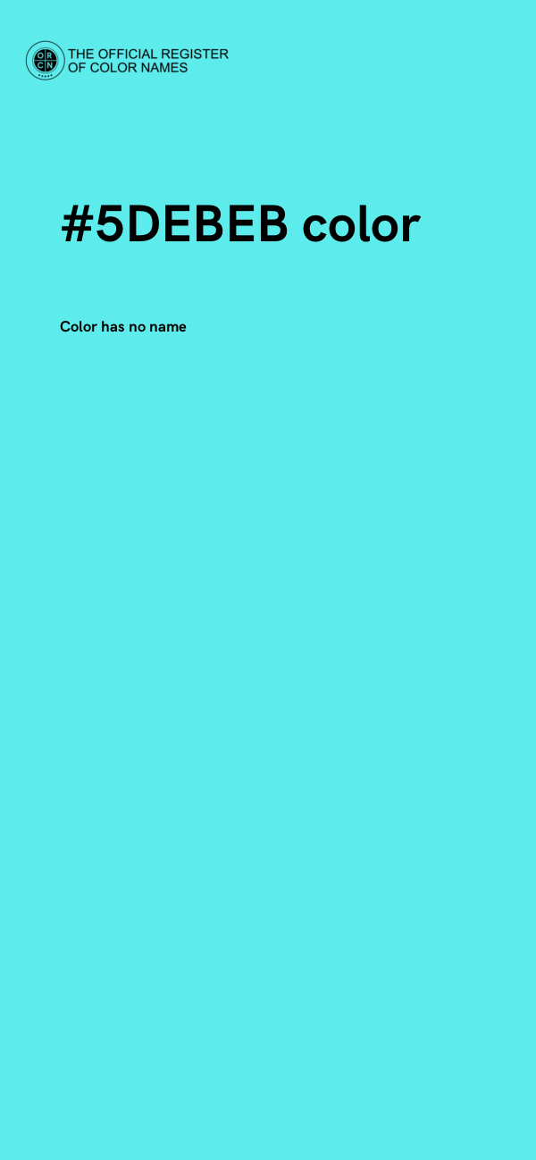 #5DEBEB color image