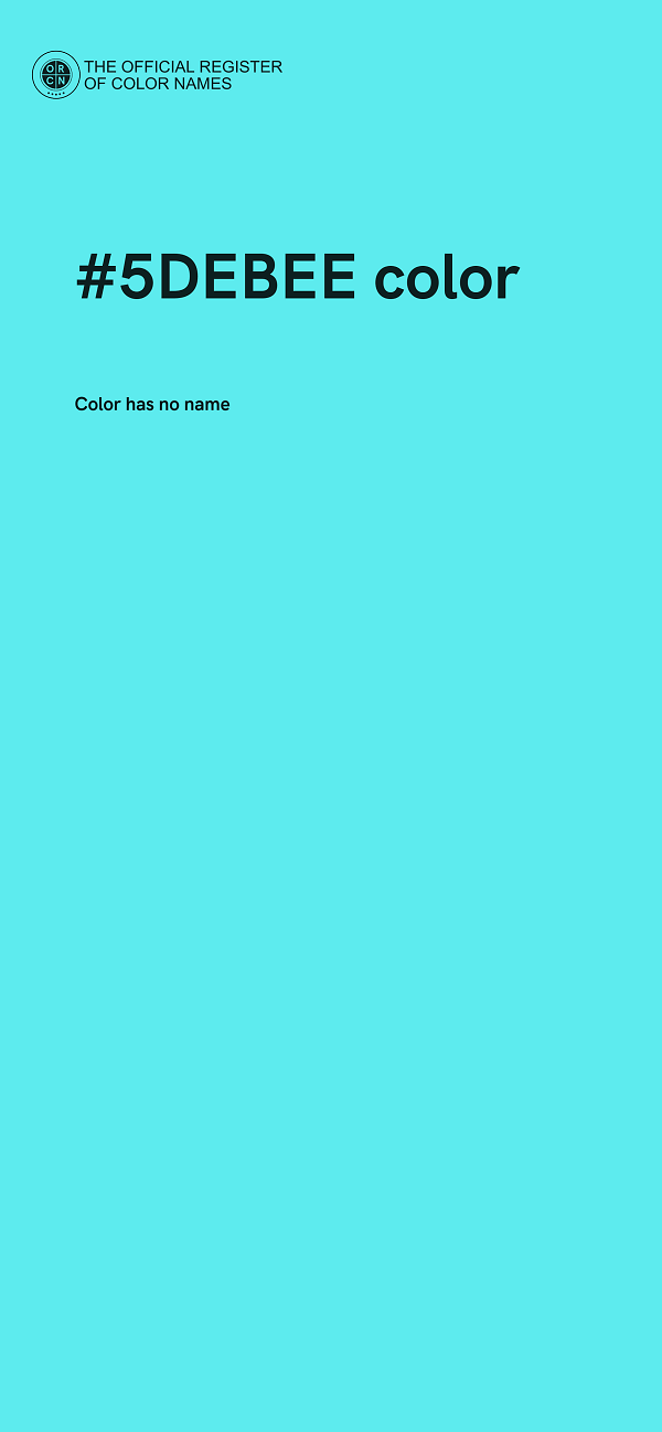 #5DEBEE color image