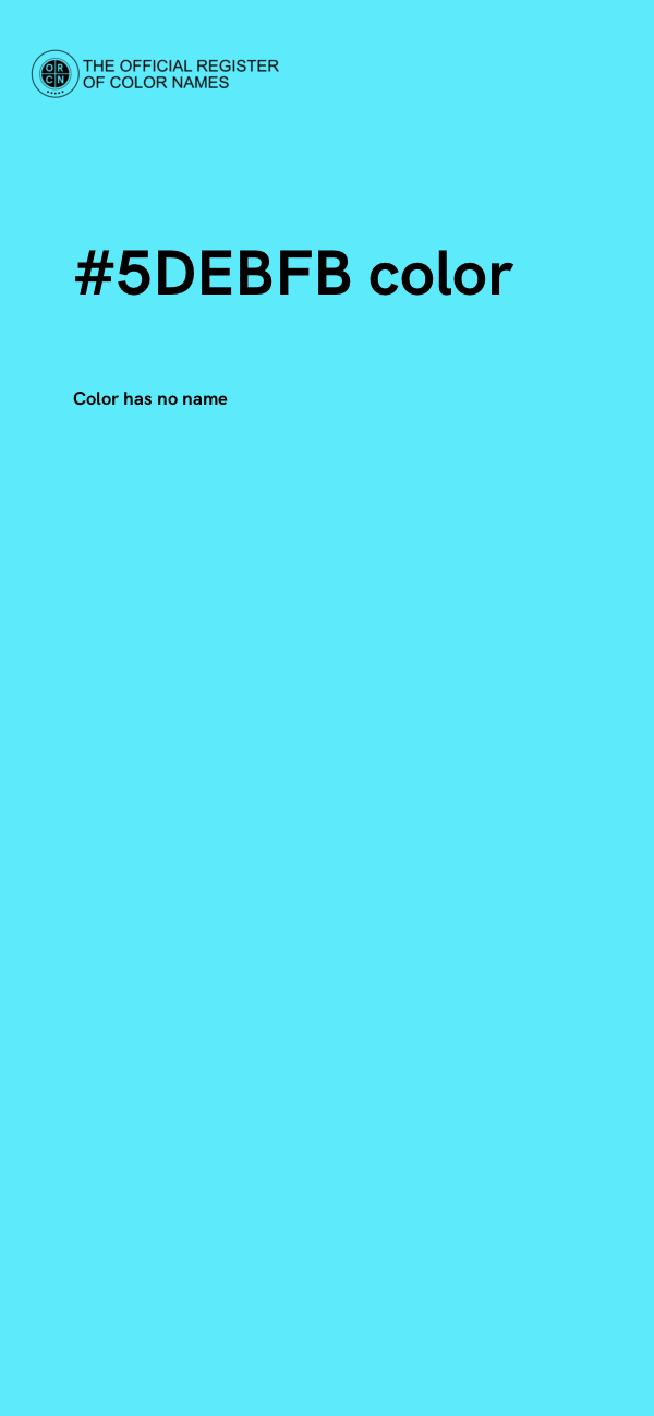 #5DEBFB color image